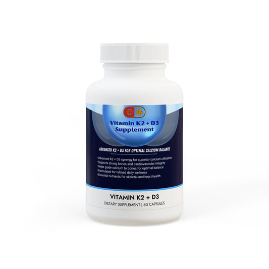 Vitamin K2 + D3 Supplement (60 Capsules)