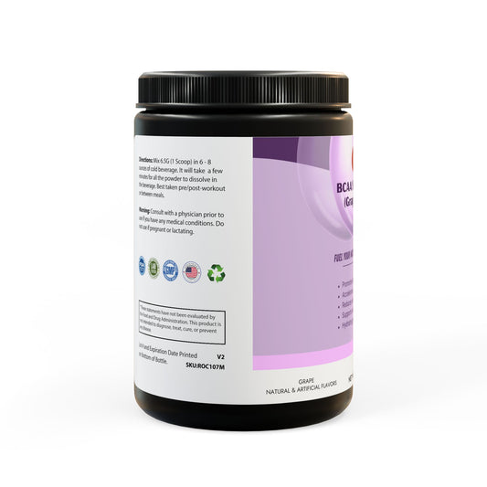 BCAA Supplement, Grape (325g, 11.46oz, 50 servings)